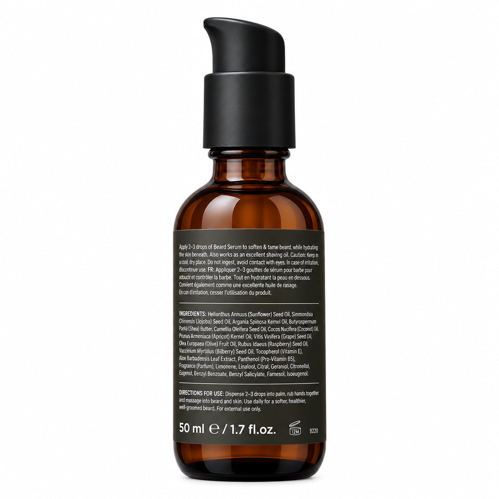 Reuzel Beard Serum Clean and Fresh 50 g, back label