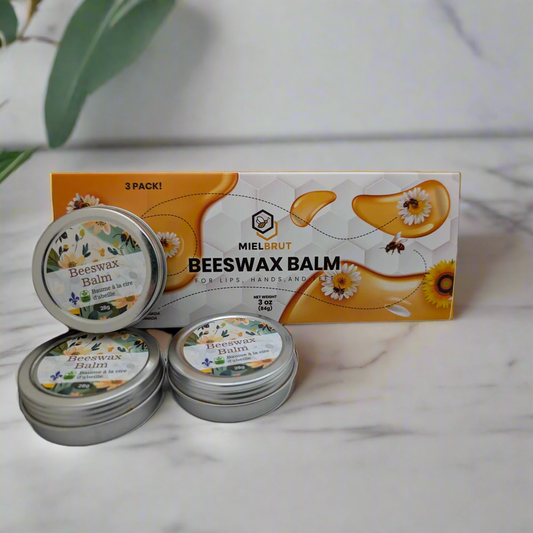 3 pack beeswax balms for your lips and skin