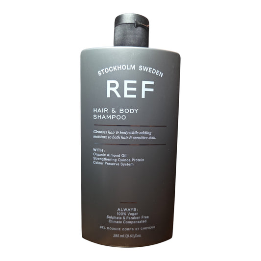 REF Hair & Body Shampoo front label