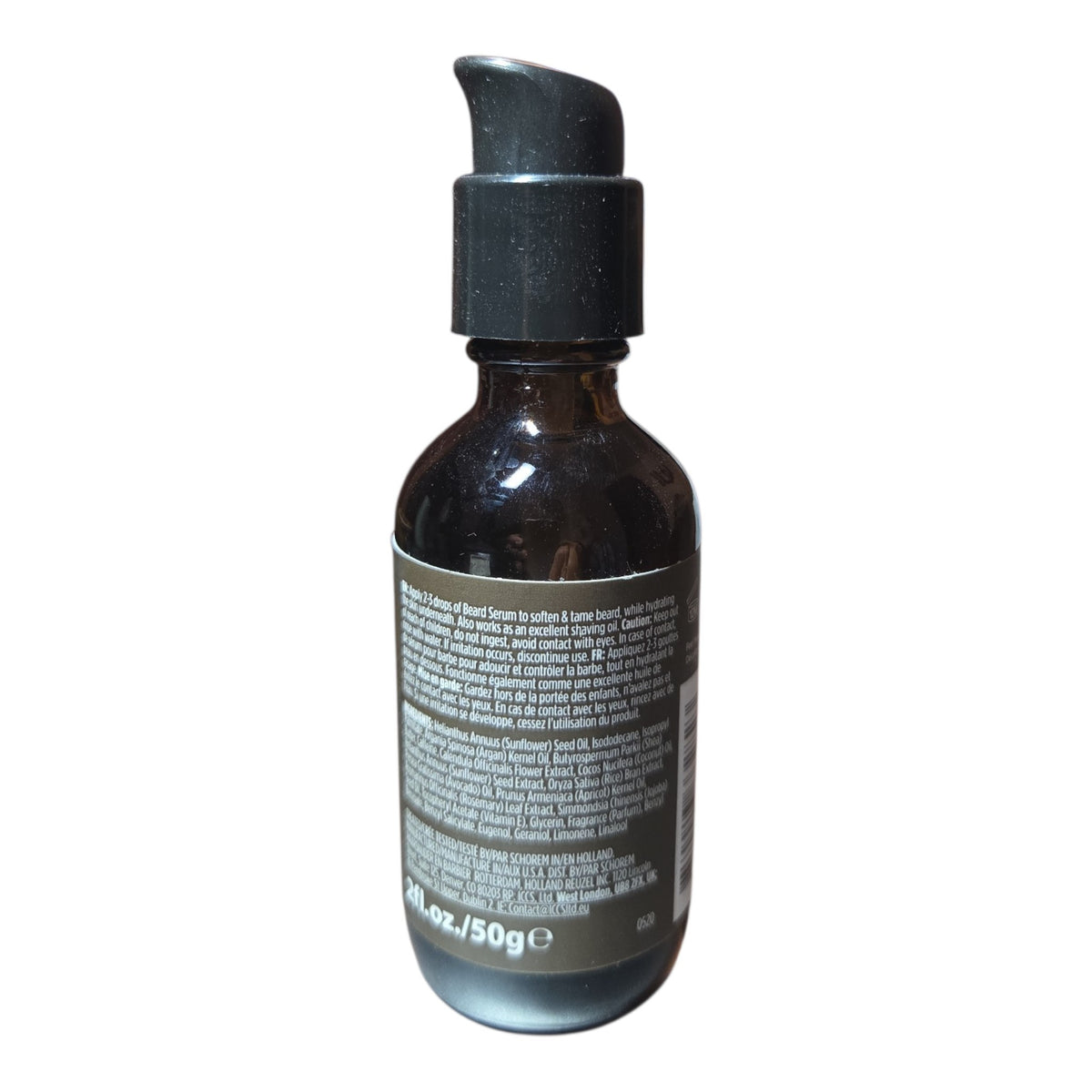 Reuzel Beard Serum Clean and Fresh 50 g, back label