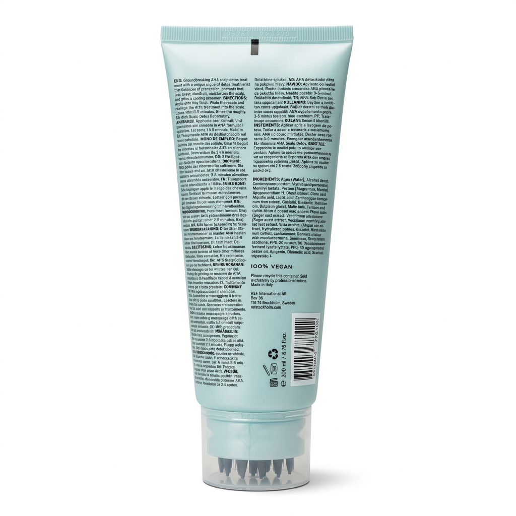 Cleaned-up back-of-tube product photo